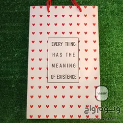 ساک دستی طرح EVERY THING HAS THE MEANING OF EXISTENCE