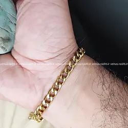 دستبند مردانه استیل کارتیر طلایی