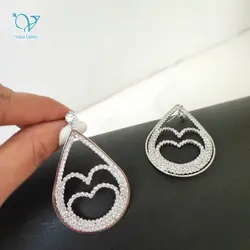 گوشواره طرح جواهر پر نگین