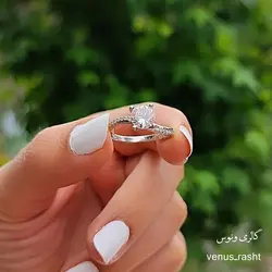 تک نگین نقره طرح جواهر