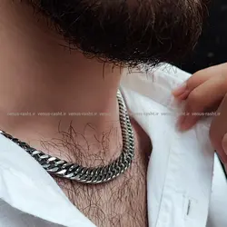 گردنبند مردانه استیل مدل کارتیه