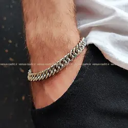 دستبند مردانه استیل مدل کارتیه