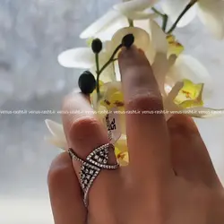 انگشتر نقره زنانه طرح جواهر ظریف