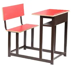 میز و نیمکت یک نفره پشتی دار متصل به هم کد B021