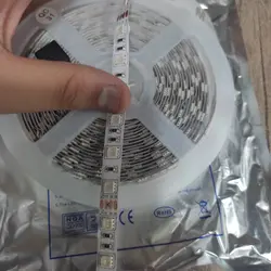 ریسه نواری برنامه پذیر مولتی کالر (RGB) تراکم 60 12ولتی حلقه 5 متری + ریموت کنترل sp611 حساس به صدا