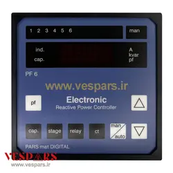 رگلاتور بانک خازنی 6 پله پارس مت مدل PF6