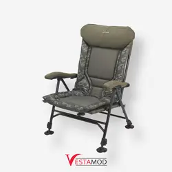 صندلی مسافرتی تاشو پشت دار ضد آب مدل Camo green