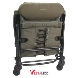 صندلی مسافرتی تاشو پشت دار ضد آب مدل Camo green
