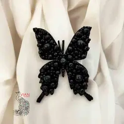 تکه دوزی پروانه مشکی