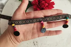 نوار پولکی مهره چوبی آویزی