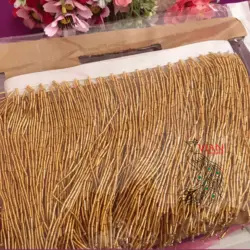 نوار ریشه ملیله بلند طلایی 15 سانتی