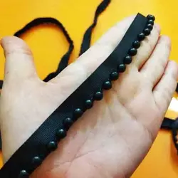 نوار لبه مرواریدی مشکی