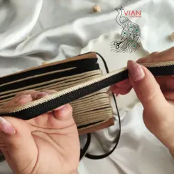 نوار مغزی مشکی طلایی