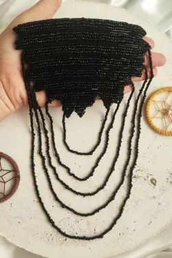 سردوشی برگی ملیله و منجوق ( 6 عددی )