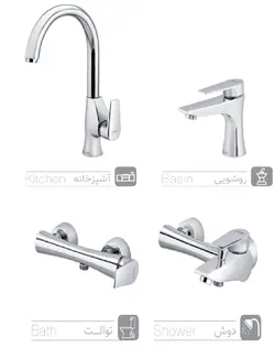 ست شیرآلات کیسر مدل پروما کروم