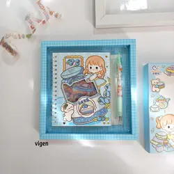 پک دفترچه استیکری و کاتر