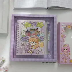 پک دفترچه استیکری و کاتر انیمه