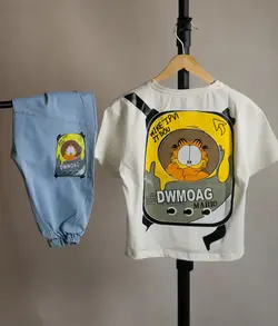 تیشرت شلوارک جین مدل گارفیلد