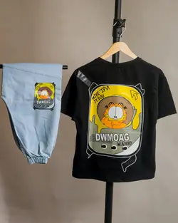 تیشرت شلوارک جین مدل گارفیلد