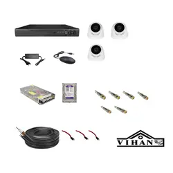 پکیج دوربین مدار بسته برایتون briton با 3 عدد دوربین دام _ لایت LIGHT