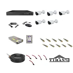 پکیج دوربین مدار بسته برایتون briton با 5 عدد دوربین بالت _ لایت LIGHT