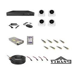 پکیج دوربین مدار بسته برایتون britonبا 4 عدد دوربین دام _ لایت LIGHT