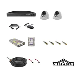 پکیج دوربین مدار بسته لایت با 2 عدد دوربین دام_ لایت LIGHT