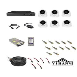 پکیج دوربین مدار بسته لایت با 6 عدد دوربین دام _ لایت LIGHT