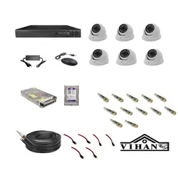 پکیج دوربین مدار بسته لایت با 6 عدد دوربین دام _ لایت LIGHT