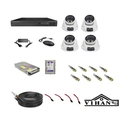 پکیج دوربین مدار بسته لایت با 4 عدد دوربین دام وارم لایت_ لایت LIGHT