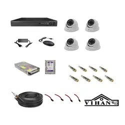 پکیج دوربین مدار بسته لایت با 4 عدد دوربین دام_ لایت LIGHT