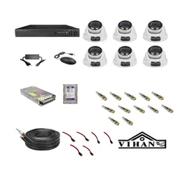 پکیج دوربین مدار بسته لایت با 6 عدد دوربین دام وارم لایت _ لایت LIGHT