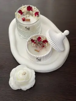 ست شات کریستال و بتنی همراه گل رز