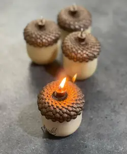 شمع طرح بلوط