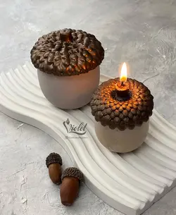 شمع بلوط به همراه شات طرح بلوط