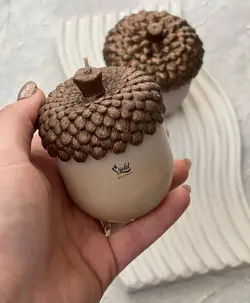 شمع بلوط به همراه شات طرح بلوط