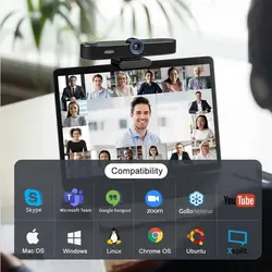 وب کم تنواو مدل 4K 4X Zoom Sony Sensor mic speaker Whit Control