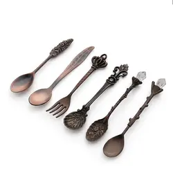 قاشق و چنگال چای خوری مدل Bronze بسته 6 عددی