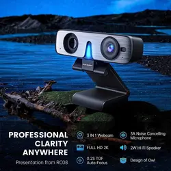 وب کم راک ویر مدل 2K VIDEO SOUNDBAR WITH SPEAKER