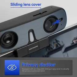 وب کم راک ویر مدل 2K VIDEO SOUNDBAR WITH SPEAKER