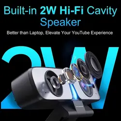 وب کم راک ویر مدل 2K VIDEO SOUNDBAR WITH SPEAKER