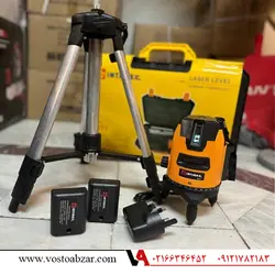 تراز لیزری 4 خط نقطه زن شاقول دار اینتیمکس دو باطری مدل X7