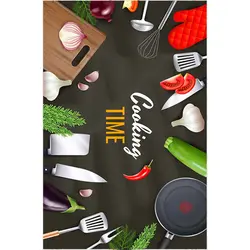 فرشینه آشپزخانه طرح cooking time