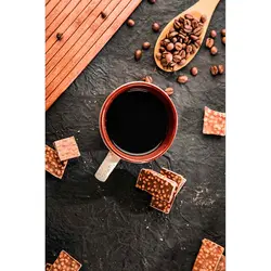 فرشینه آشپزخانه طرح فنجان قهوه شیرینی