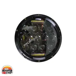 چراغ بلوری گرد 75 وات مشکی طرح جیپ light JEEP