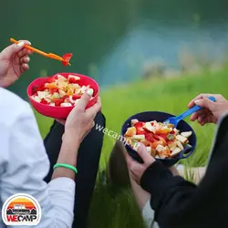 ست ظروف دو نفره لایف کمپ مدل کمبو 11 تکه Life camp tableware set
