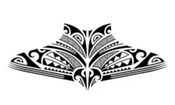 وکتور طرح تاتو مائوری قفسه سینه پشت گردن