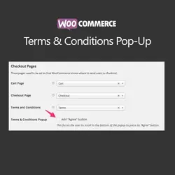 افزونه ووکامرس پاپ آپ قوانین | WooCommerce Terms and Conditions Popup