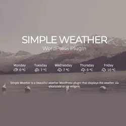 افزونه نمایش وضعیت آب و هوا در وردپرس | Simple Weather
