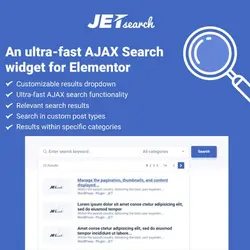 افزودنی صفحه ساز قدرتمند المنتور جت سرچ | JetSearch
